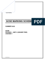 Gcse Marking Scheme: SUMMER 2022