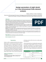 Evaluation of Design Parameters of Eight Dental Implant Designs: A Two-Dimensional Finite Element Analysis