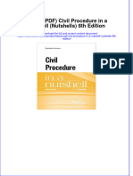 (Ebook PDF) (Ebook PDF) Civil Procedure in A Nutshell (Nutshells) 8th Edition All Chapter