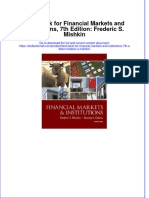 Full Download PDF of Test Bank For Financial Markets and Institutions, 7th Edition: Frederic S. Mishkin All Chapter