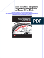 Full Download PDF of Solution Manual For Ethical Obligations and Decision-Making in Accounting Text and Cases 5th by Mintz All Chapter