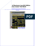 Full Download PDF of Essentials of Business Law 9th Edition Anthony Liuzzo Test Bank All Chapter