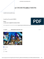 COUNTABLE AND UNCOUNTABLE NOUNS Quiz - Formularios de Google