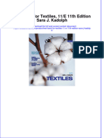 Full Download PDF of Test Bank For Textiles, 11/E 11th Edition Sara J. Kadolph All Chapter