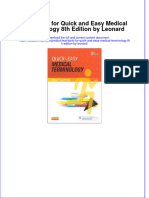 Full Download PDF of Test Bank For Quick and Easy Medical Terminology 8th Edition by Leonard All Chapter