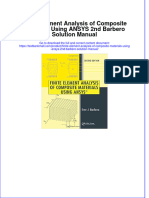 Full Download PDF of Finite Element Analysis of Composite Materials Using ANSYS 2nd Barbero Solution Manual All Chapter