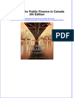 Full Download PDF of Test Bank For Public Finance in Canada 5th Edition All Chapter