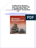 Solution Manual For Strategic Management: Text and Cases, 10Th Edition, Gregory Dess, Gerry Mcnamara, Alan Eisner, Seung-Hyun Lee