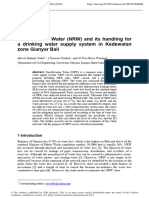 Non-Revenue Water NRW and Its Handling For A Drink