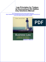 Full Download PDF of Business Law Principles For Todays Commercial Environment 5th Edition Twomey Solutions Manual All Chapter