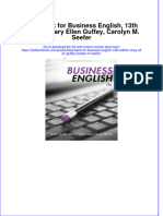 Full Download PDF of Test Bank For Business English, 13th Edition, Mary Ellen Guffey, Carolyn M. Seefer All Chapter