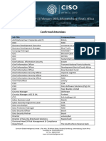 CISO Attendee List - 10 May