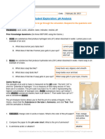 Gizmos PH Analysis Student Worksheet