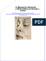 Full Download PDF of Solution Manual For Abnormal Psychology Ninth Edition by Ronald J. Comer All Chapter