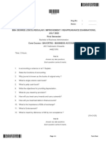 Bba Degree CBCS Regular Business Accounting July 2022 Question Paper