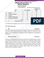 Odisha Board Syllabus For Class 11 Maths