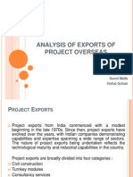 Analysis of Exports of Project Overseas