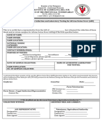 LGU-Endorsement For Sample Collection and Laboratory Testing For ASF