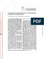 Food Taboos Among The Orang Ash in West Malaysia: A Potential Nutritional Hazard