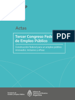 Actas - 3° Congreso Federal de Empleo Público - 2023