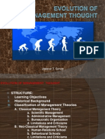 EVOLUTION of Management THOUGHT Classical Vs Neo-Classical Thoughts. Handout