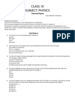 Thermal Physics Test