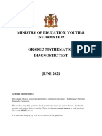 Grade 3 Mathematics Diagnostic Test Form 2021