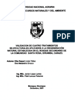 Validación de Cuatro Tratamientos Silviculturales Aplicados Regeneración tnk10l747