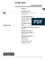 Hotpoint Washing Manual