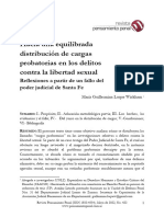 Hacia Una Equilibrada Distribución de Cargas Probatorias en Los Delitos Contra La Libertad Sexual - EDITADO