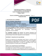 Guía de Actividades y Rúbrica de Evaluación - Tarea 4 - Evaluación Final