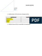 Worksheet 2.1. Language Variations