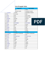 C. First Semester - Irregular Verbs