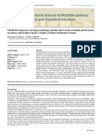 Mobile Learning (M-Learning) Technology and The Effect On The Academic Performance in Science and Health of Grade 3 Pupils of Minas Elementary School