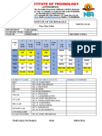 III-I Time Table A - B - C