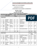 BSC Nutrition Food Service Management and Dietetics