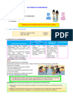 D3 A1 SESION CT. Registramos Las Diferencias de Los Niños y Niñas.