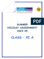 Class XI A Holiday HomeWork 2024 25