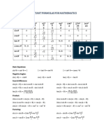 Formula Class12 (Maths)