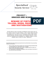 Project Knocks and Scams Beware Prophets Seers 13 Sept 2021