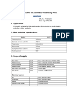 Re-Revised Offer For Automatic Vulcanizing Press A200T600