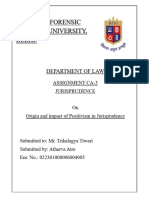 Ca3 Jurisprudence - Origin and Impact of Positivism in Jurisprudence