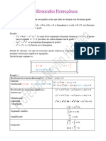 Ecuaciones Diferenciales Homogéneas