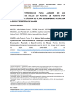 MÉTODO MULTIRRESÍDUOS PARA ANÁLISE DE 240 AGROTÓXICOS EM SOLOS DO PLANTIO DE TOMATE POR CROMATOGRAFIA LÍQUIDA DE ULTRA DESEMPENHO ACOPLADA À ESPECTROMETRIA DE MASSA, Mazzei, João Roberto Fortes