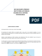 11 - Ángulo Correcto para Los Paneles Solares