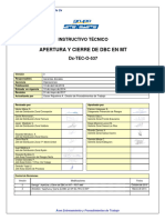 Apertura y Cierre de DBC en MT Dx-Seg-T-537 (Publicar) - 0