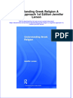 Get Understanding Greek Religion A Cognitive Approach 1st Edition Jennifer Larson PDF Full Chapter