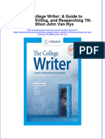 Dơnload The College Writer: A Guide To Thinking, Writing, and Researching 7th Edition John Van Rys Full Chapter