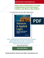 Advances in Applied Logics Applications of Logic For Philosophy Mathematics and Information Technology 1st Edition Jair Minoro Abe (Editor)