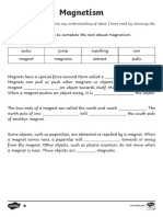 Main Magnetism Differentiated Activity Sheet